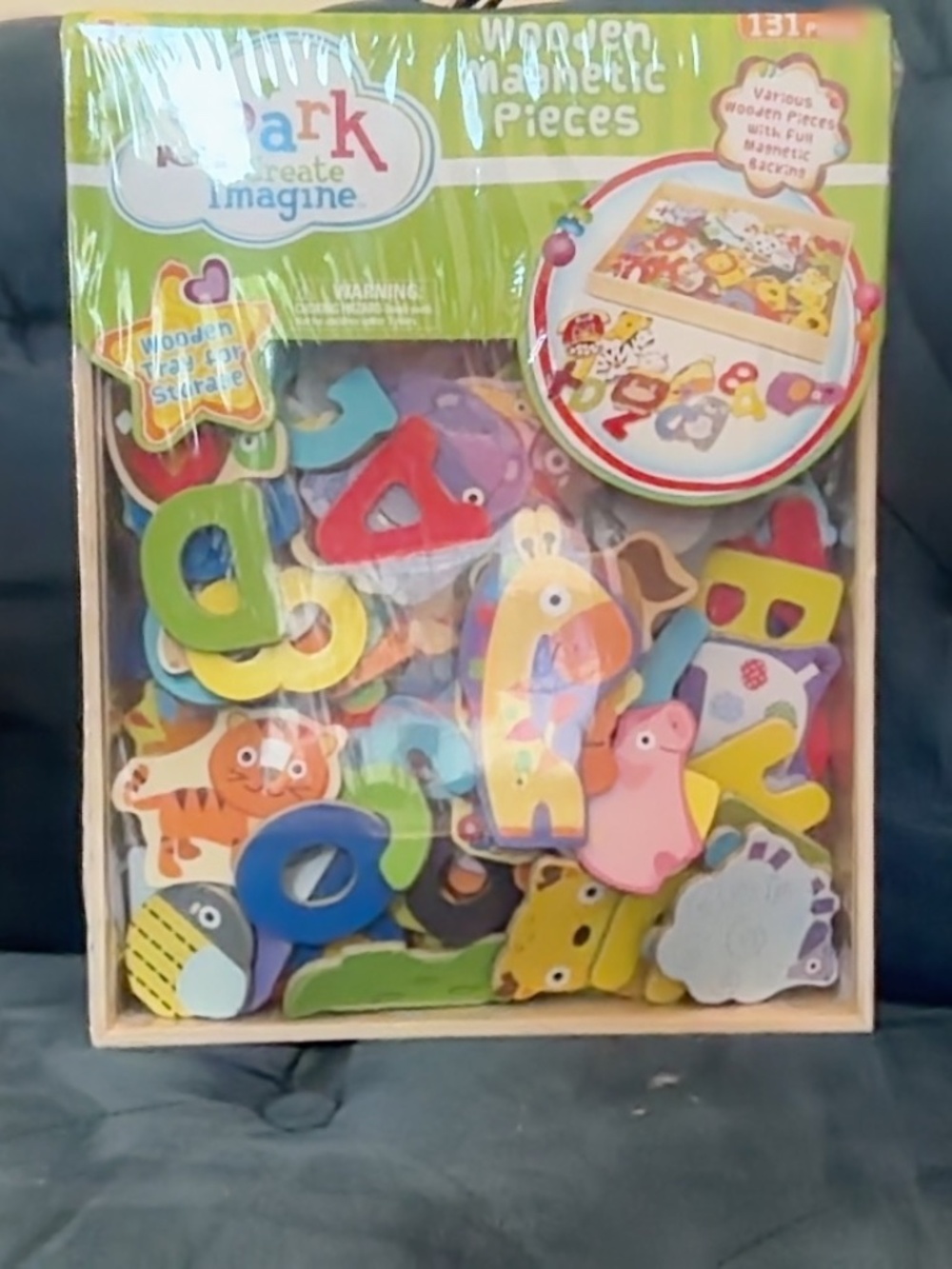 spark create and imagine wooden magnet pieces